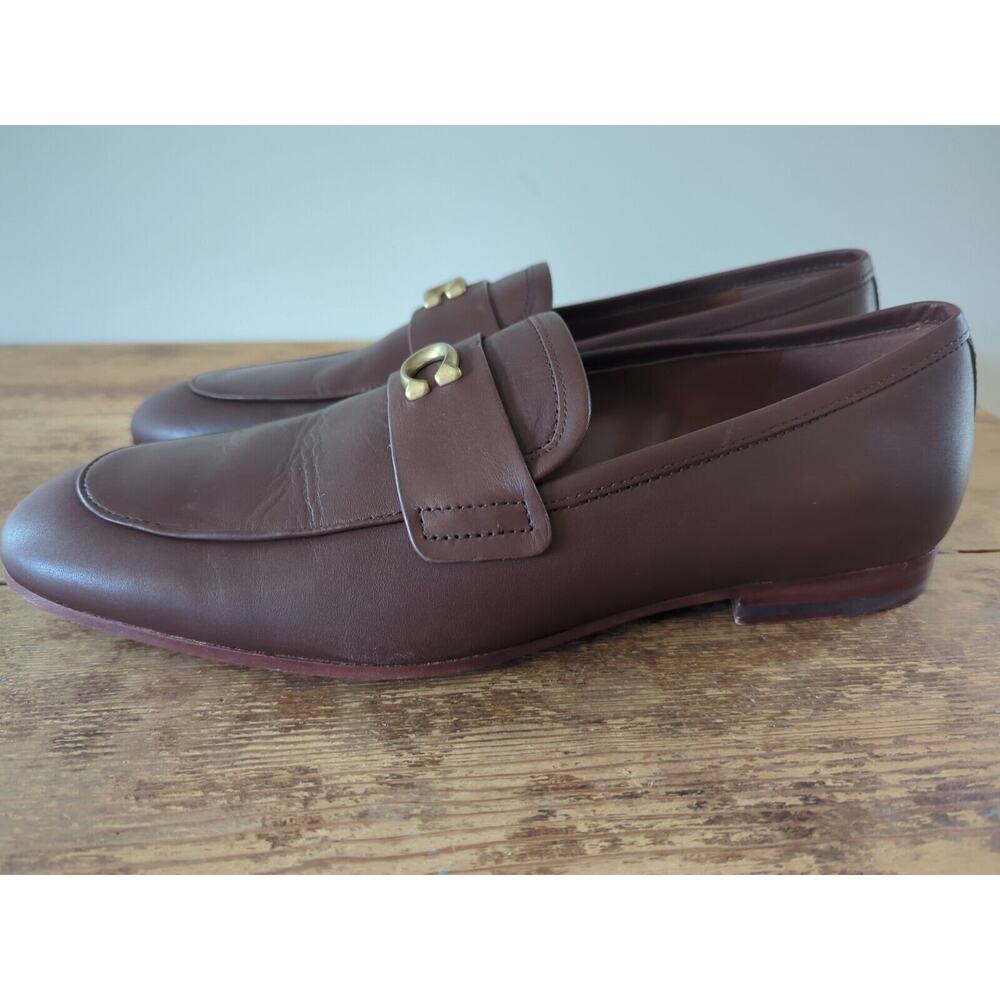 Coach Sculpt C Leather Loafers Mens 9.5D Brown EUC